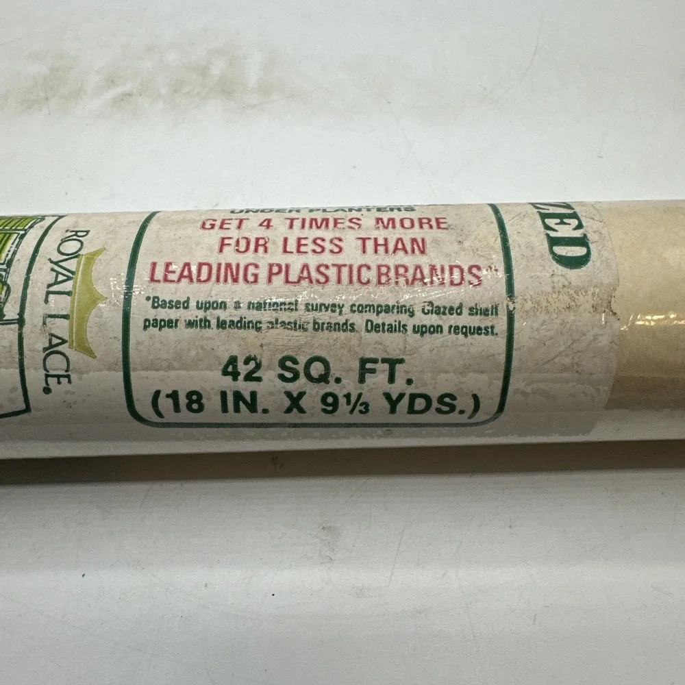 Royal Lace Glazed Shelf Paper 42 Square Feet Made In USA Vintage‎ Never Opened